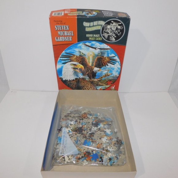 Master Pieces Steven Michael Gardner Eagle Spirit Glow in the Dark Puzzle - Picture 12 of 12